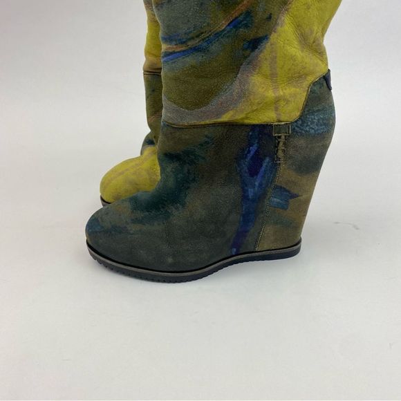 UGG X CLAIRE TABOURET FLUFF WEDGE BOOT WITH RARE BLUE LINING SZ 7 - Picture 9 of 15